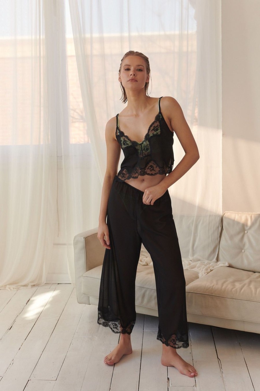 Sleepwear Kat The Label | Harley Pant Set Black