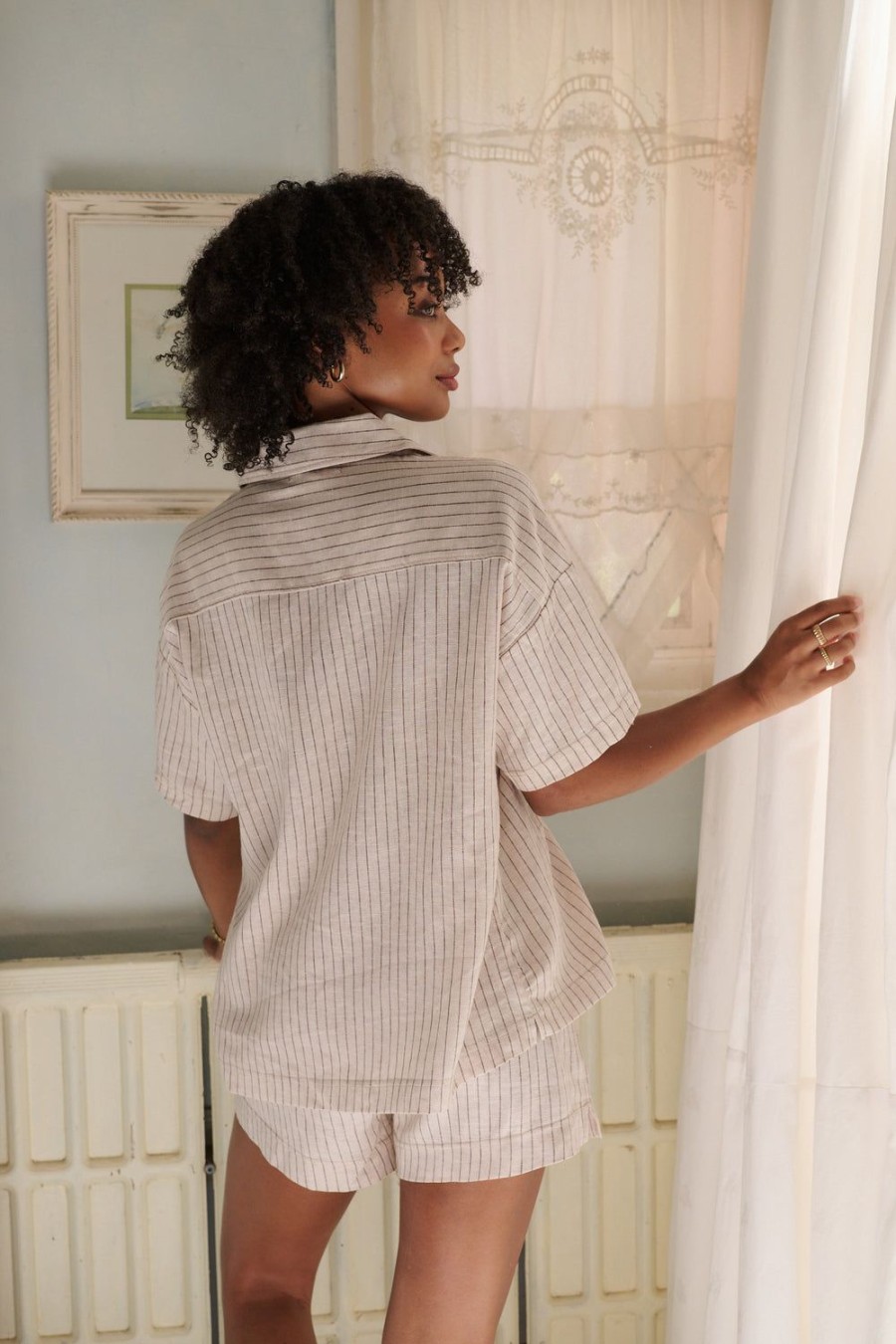 Sleepwear Kat The Label | Arlo Short Sleeve Shirt