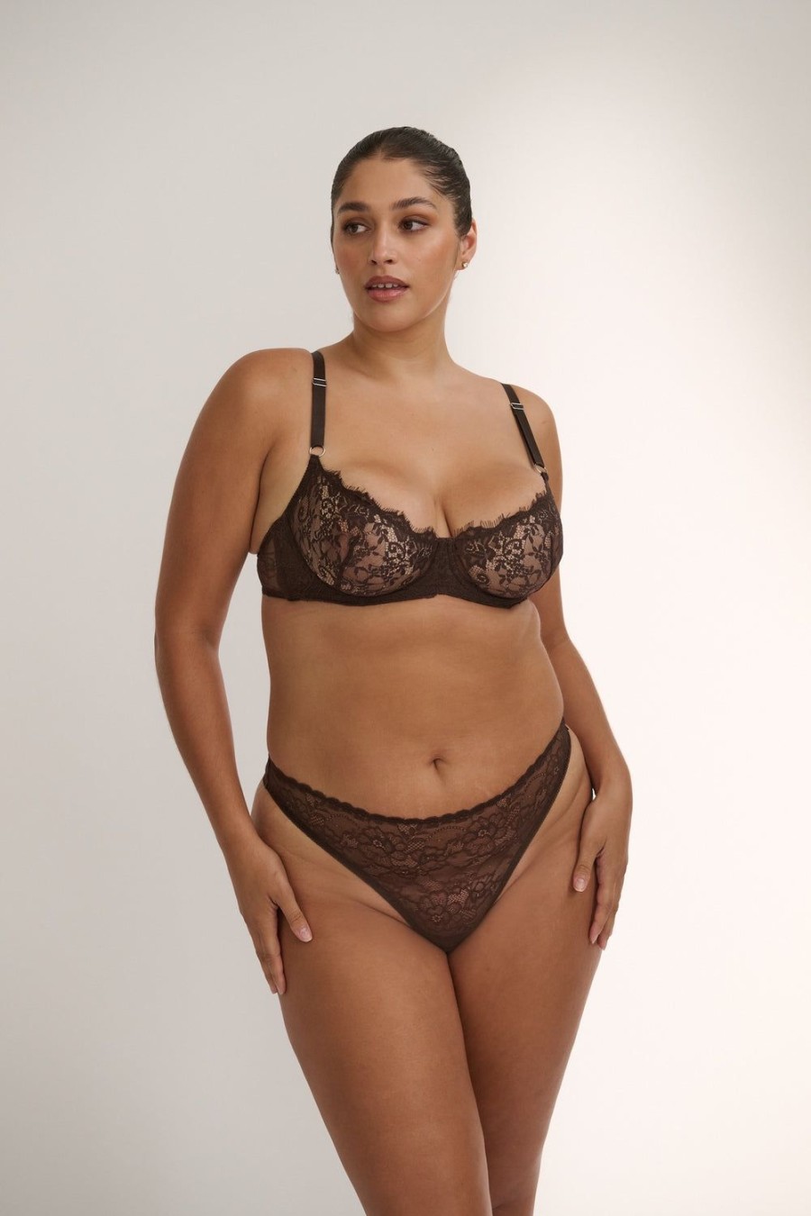 Lingerie Kat The Label Underwire Sets | Maverick High Waist Set Espresso