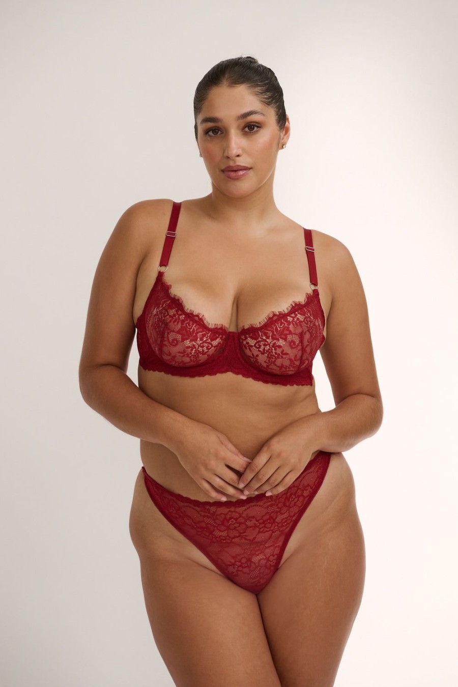 Lingerie Kat The Label Underwire Sets | Maverick High Waist Set Red