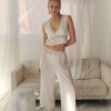 Sleepwear Kat The Label | Flynn Pant Set Ivory