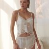 Sleepwear Kat The Label | Harley Set Ivory White Lace Pyjamas