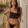 Lingerie Kat The Label Bustier Sets | Bowie Bustier Thong Set Black