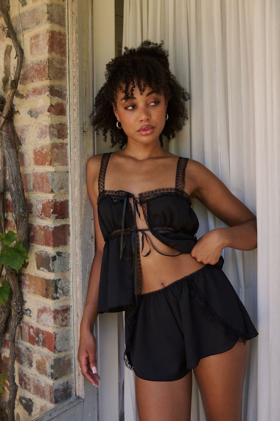 Sleepwear Kat The Label | Hansel Camisole Black