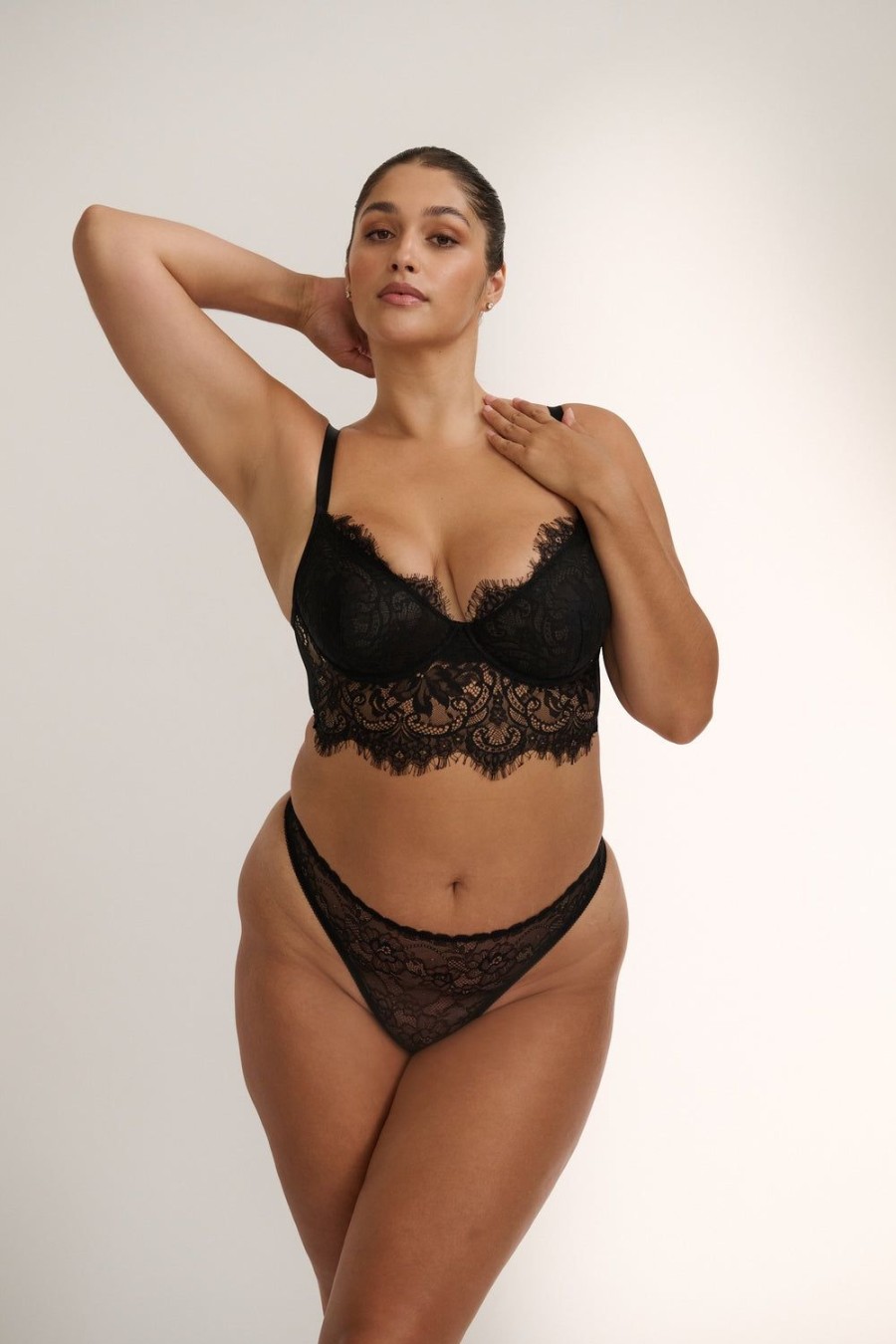 Lingerie Kat The Label Underwire Bras | Monty Long Line Underwire Black