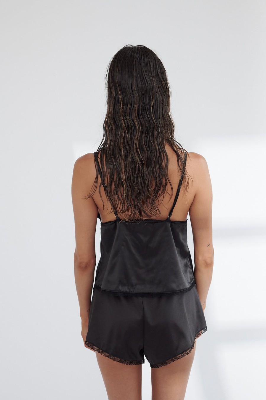 Sleepwear Kat The Label | Jemimah Camisole Black