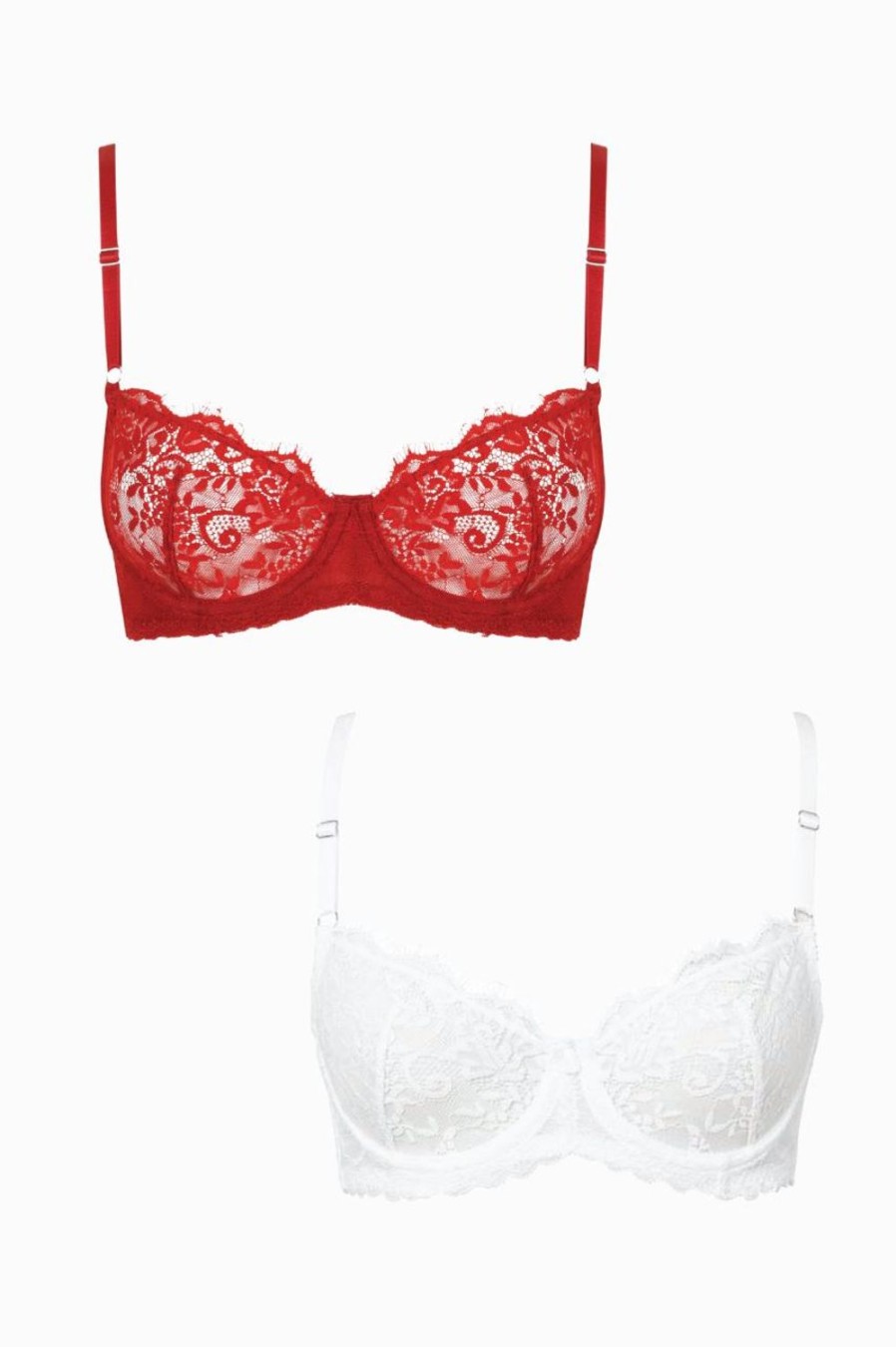 Lingerie Kat The Label Underwire Bras | Maverick Red White 2 Pack