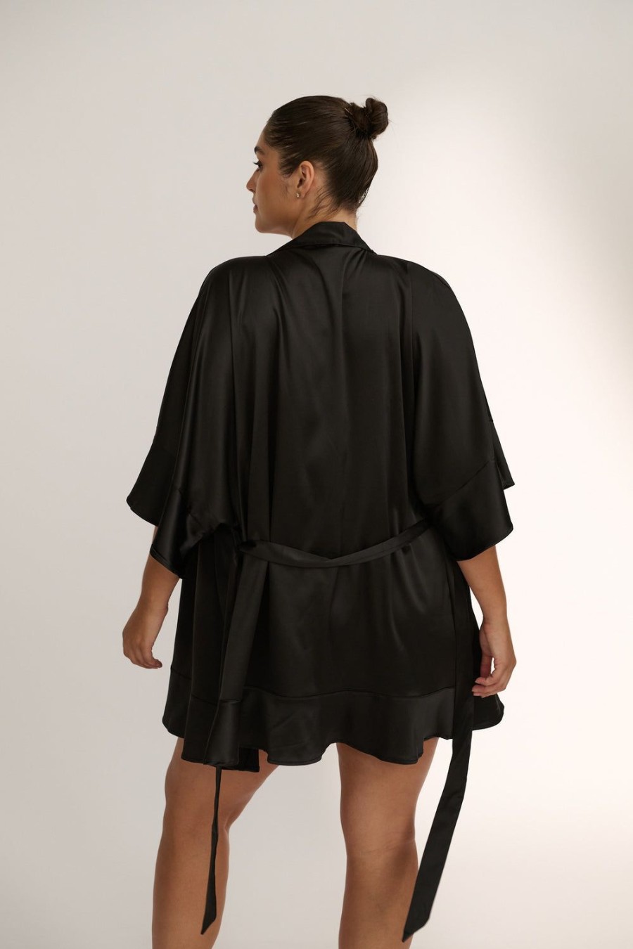 Sleepwear Kat The Label | Monroe Robe Black