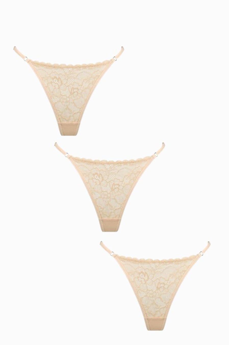 Lingerie Kat The Label Thongs | Rosie Thong Trio Fawn