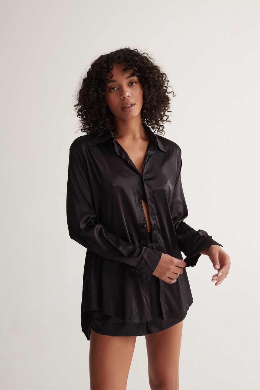 Sleepwear Kat The Label | Celine Short Set Black