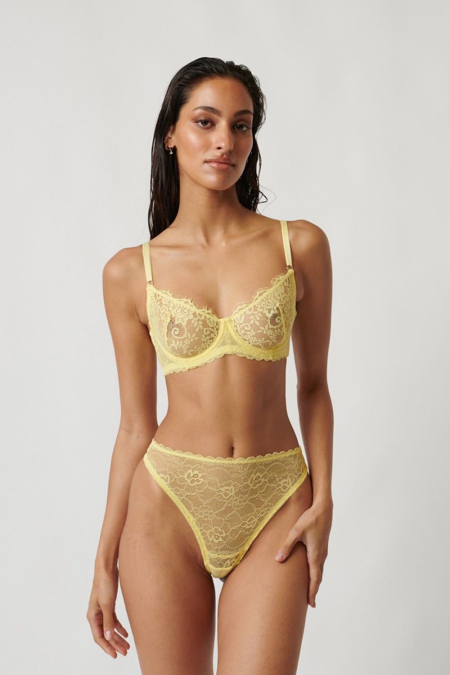 Lingerie Kat The Label Underwire Sets | Maverick High Waist Set Limoncello