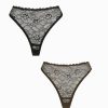 Lingerie Kat The Label Thongs | Maverick High Waist Black Espresso 2 Pack