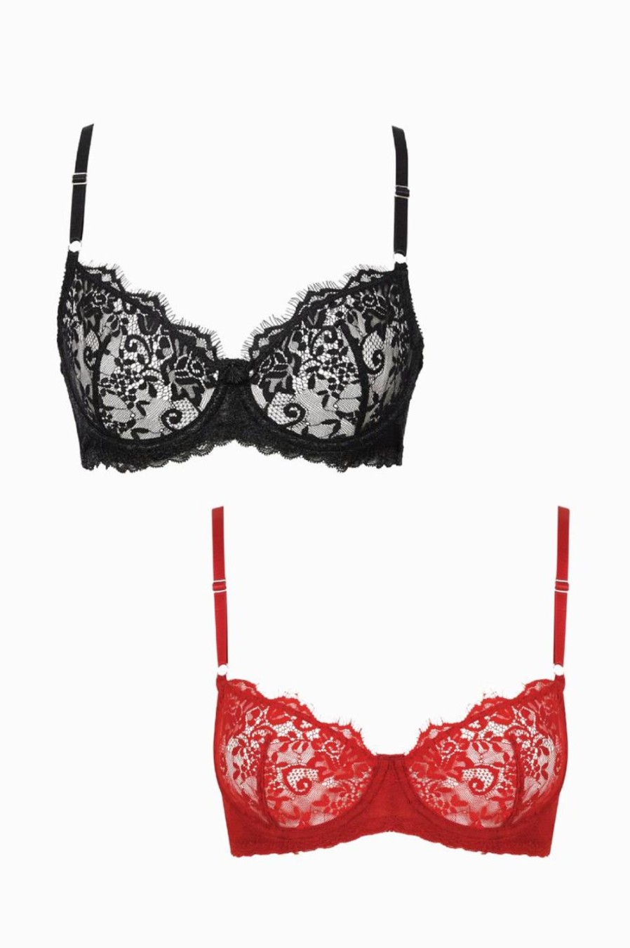 Lingerie Kat The Label Underwire Bras | Maverick Red Black 2 Pack