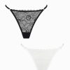 Lingerie Kat The Label Thongs | Rosie Thong Black White 2 Pack