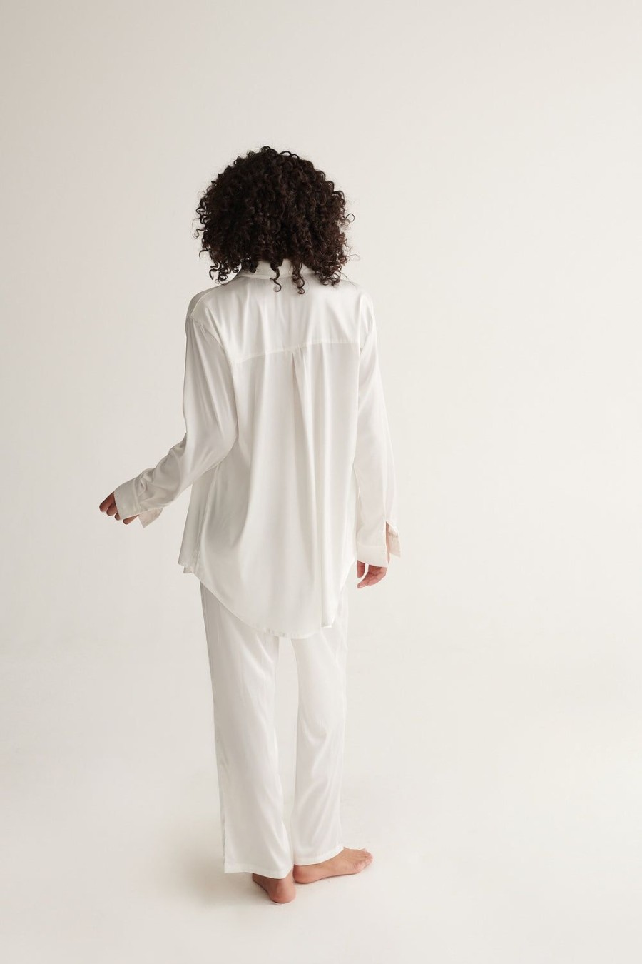 Sleepwear Kat The Label | Celine Pant Set Ivory