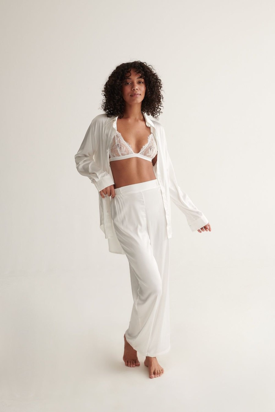 Sleepwear Kat The Label | Celine Pant Ivory