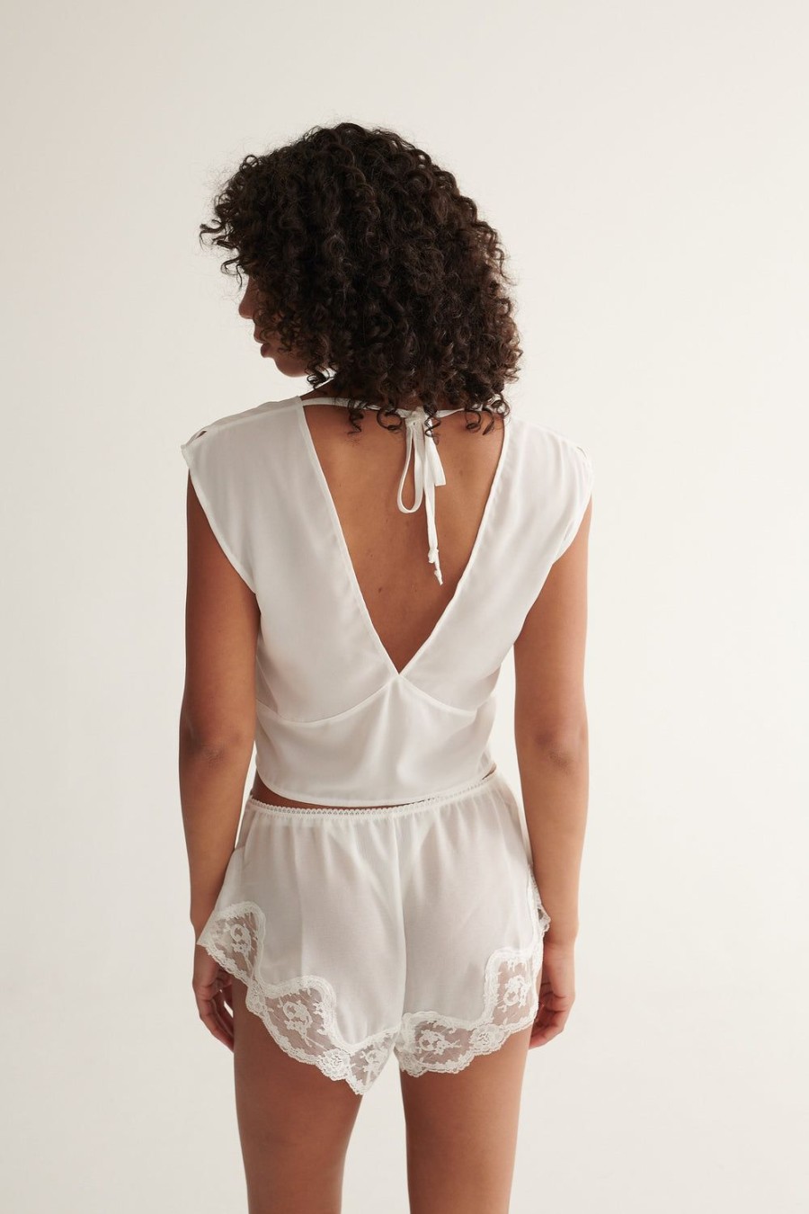 Sleepwear Kat The Label | Flynn Camisole Ivory