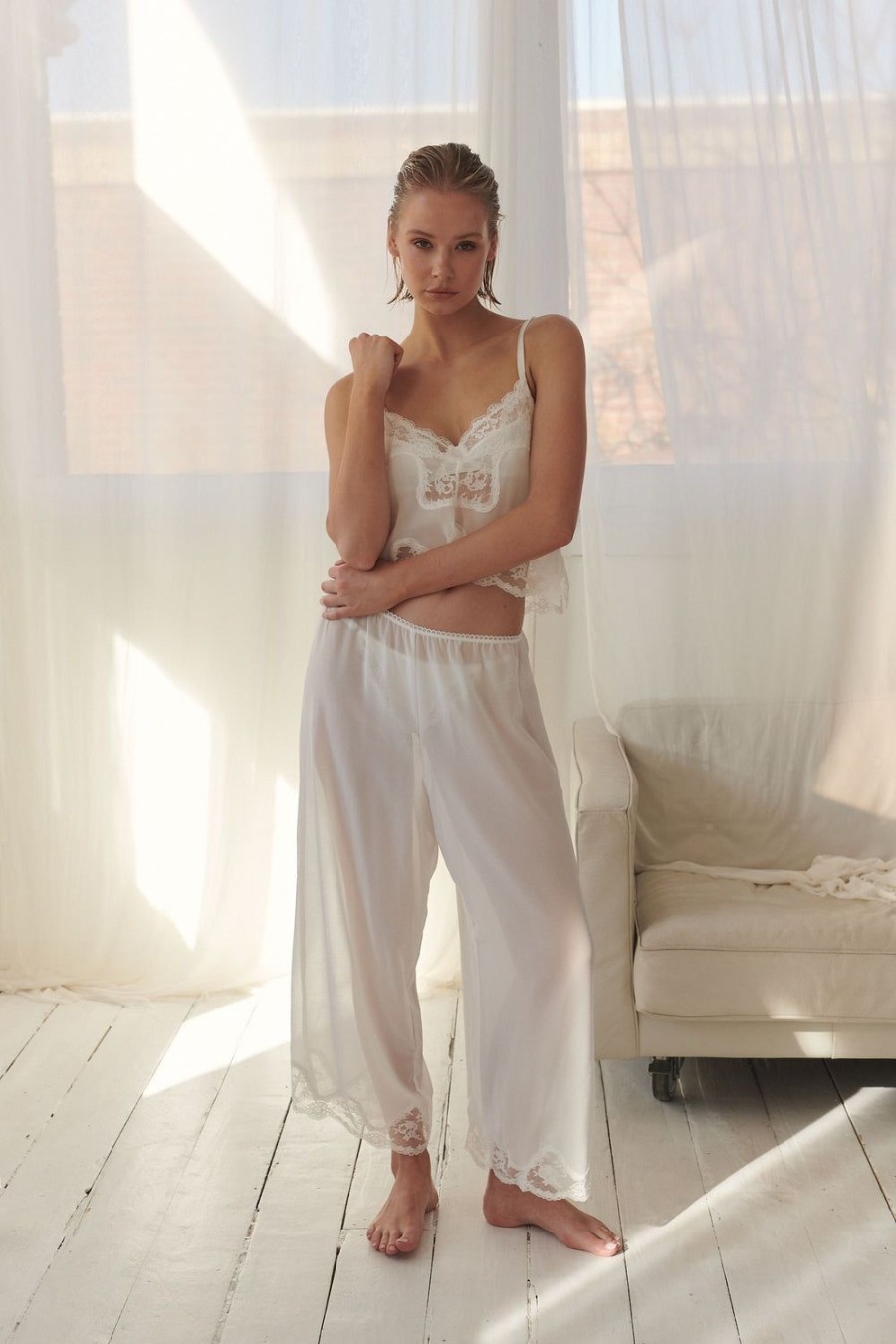 Sleepwear Kat The Label | Harley Pant Ivory