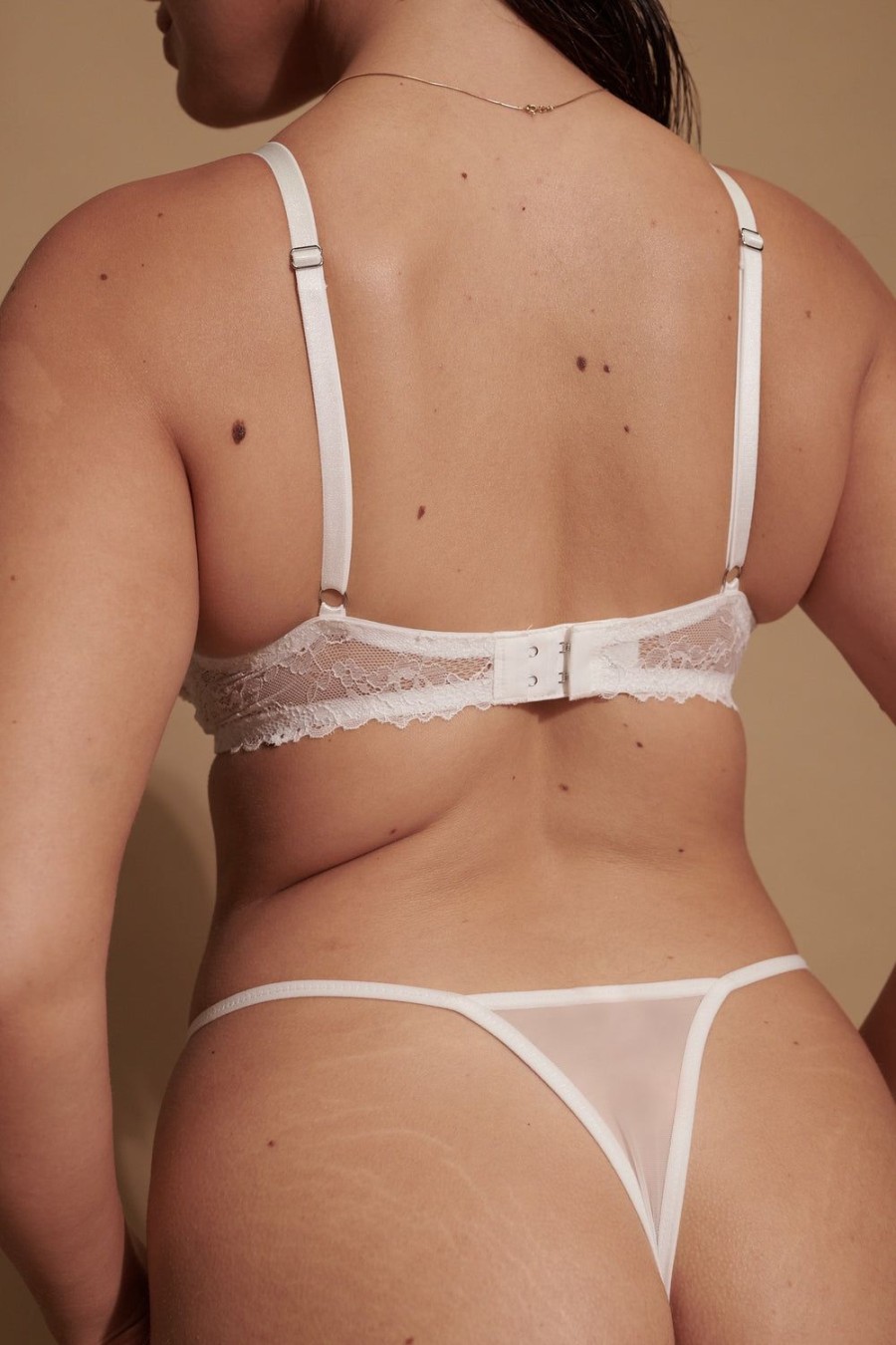 Lingerie Kat The Label Underwire Sets | Blair Thong Set White