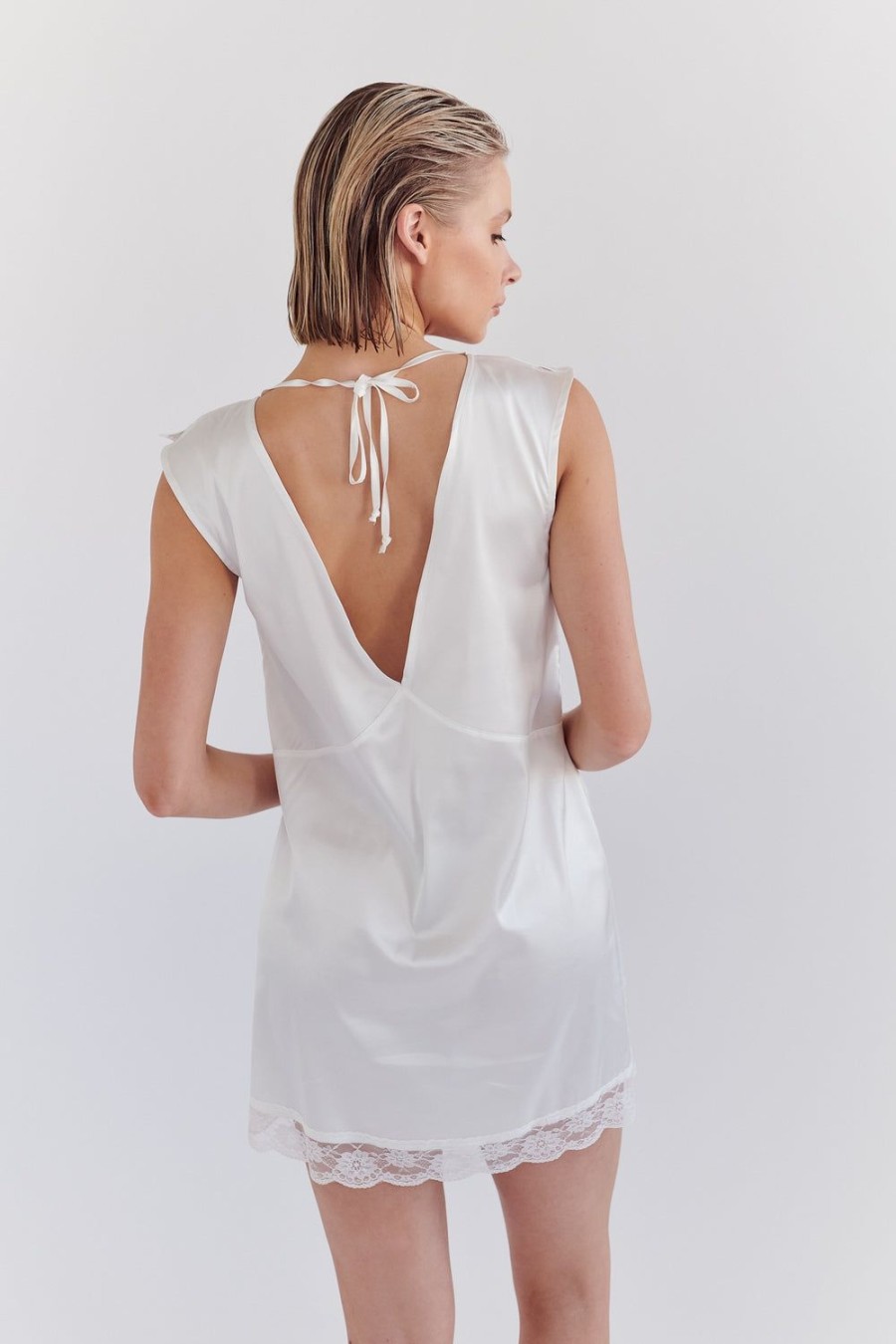 Sleepwear Kat The Label | Flynn Slip Ivory