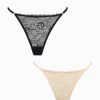 Lingerie Kat The Label Thongs | Rosie Thong Black Fawn 2 Pack