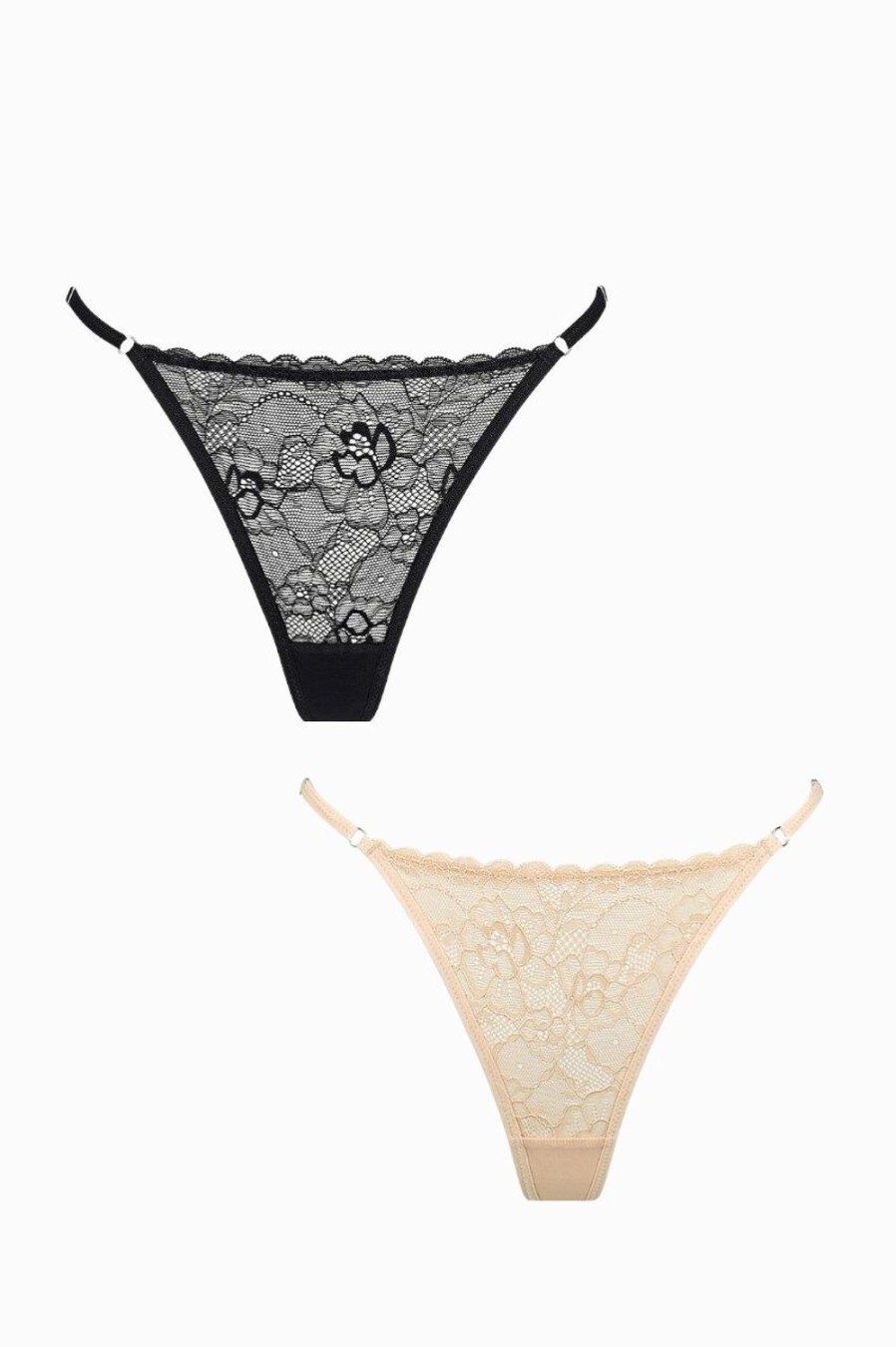 Lingerie Kat The Label Thongs | Rosie Thong Black Fawn 2 Pack