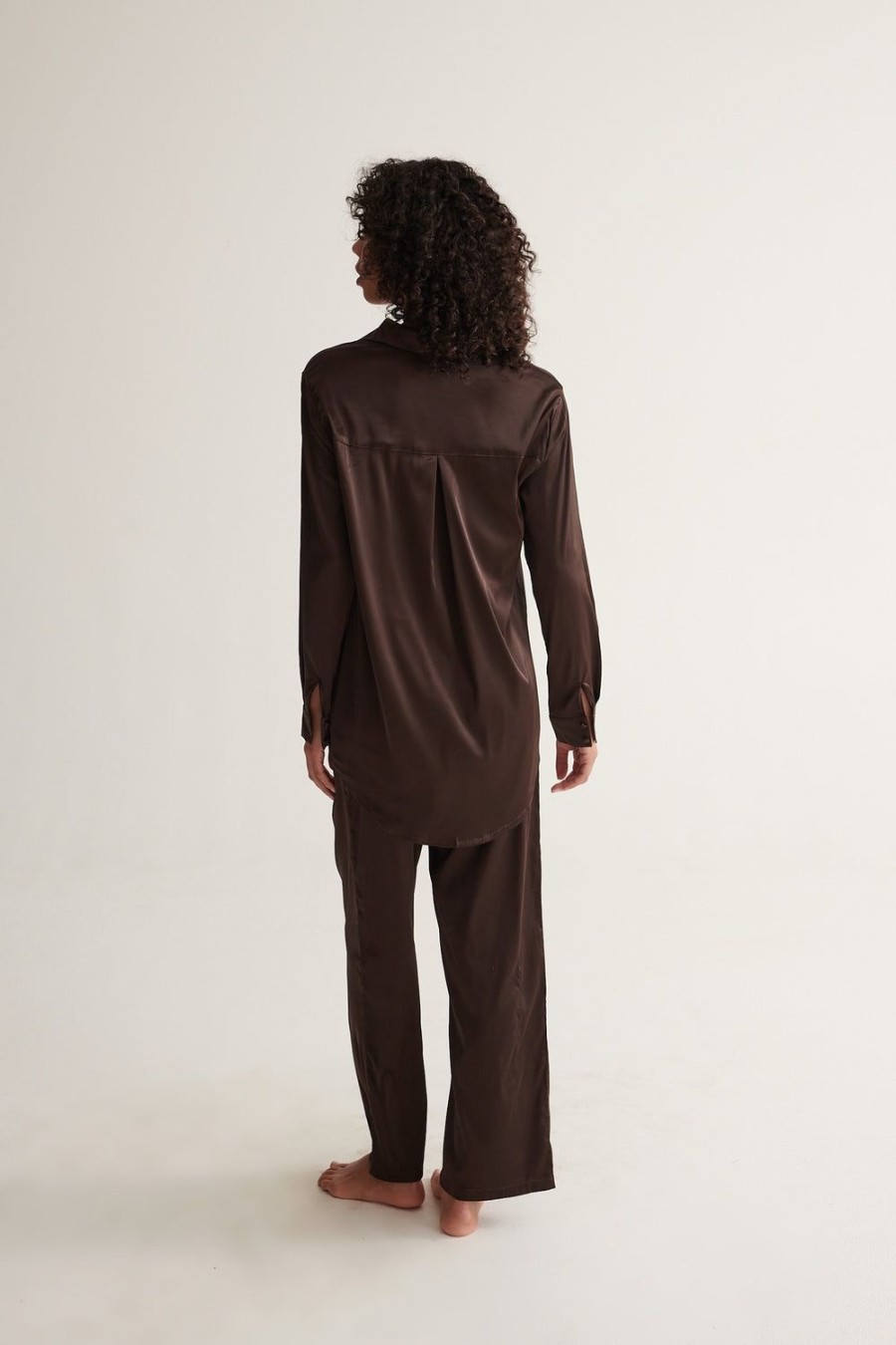 Sleepwear Kat The Label | Celine Shirt Espresso